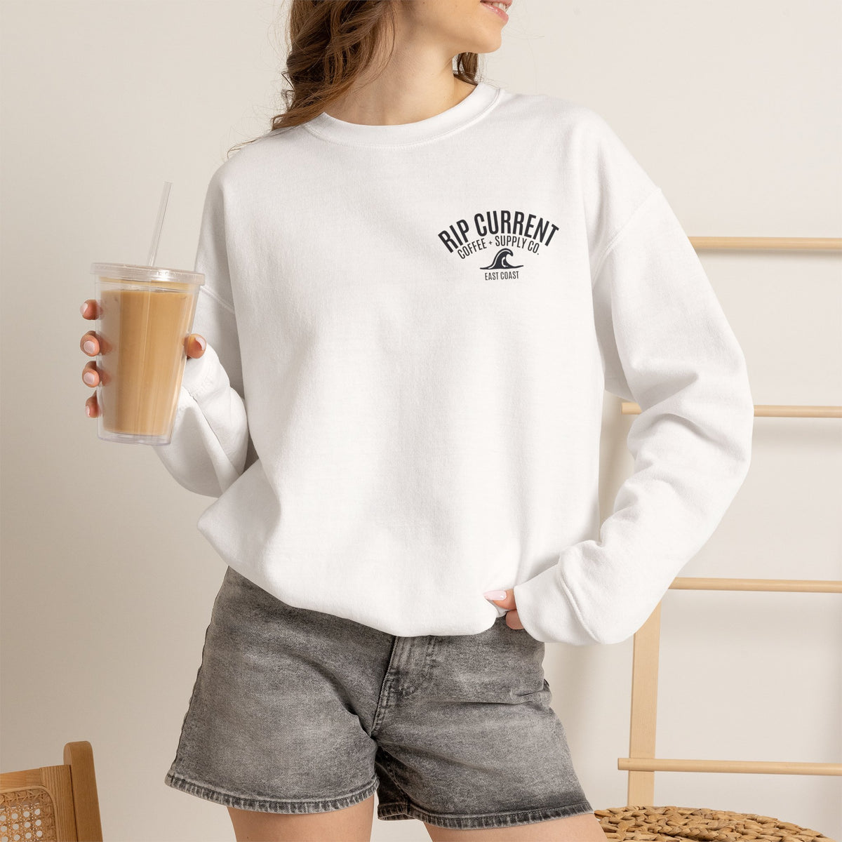 Coffee First Waves Second Crewneck