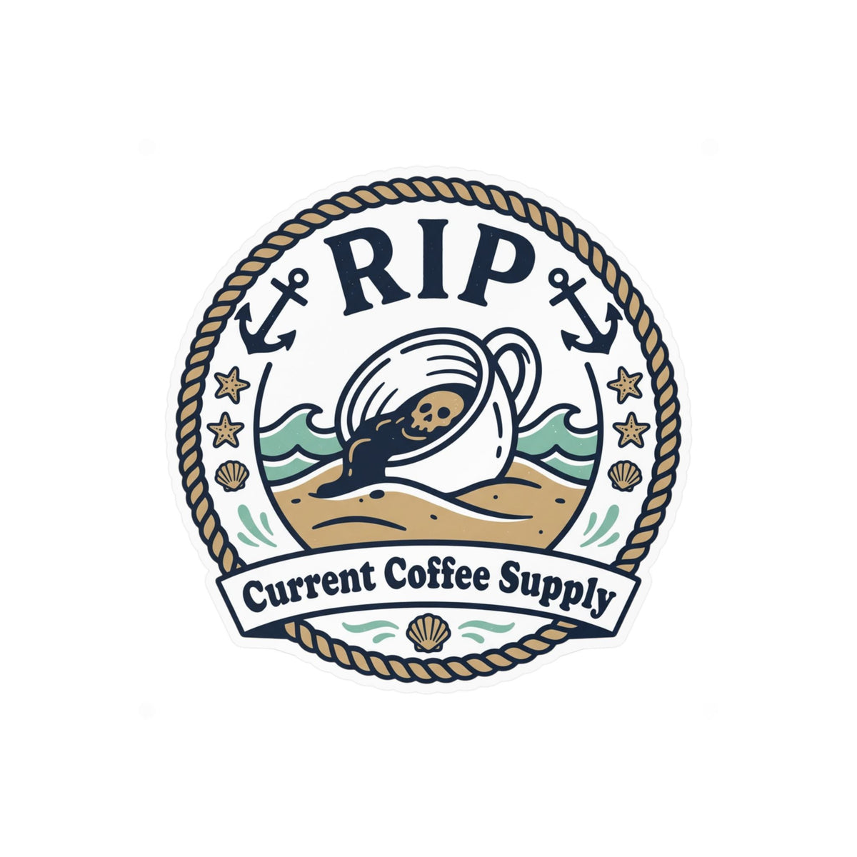 RIP Coffee Cup Sticker