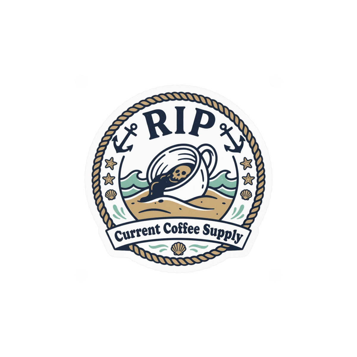 RIP Coffee Cup Sticker