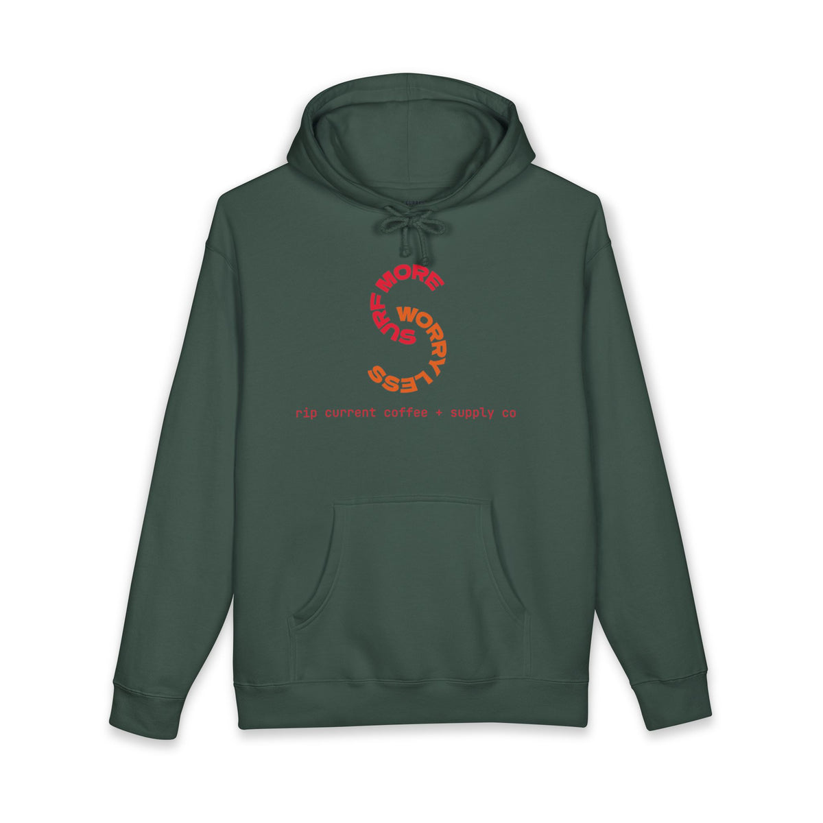 Surf More Worry Less Original Logo Hoodie