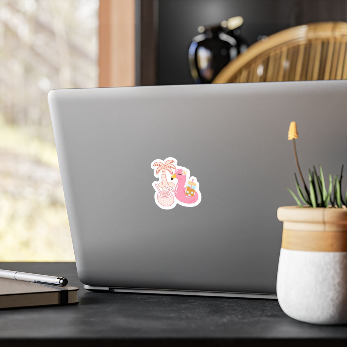 Pink Flamingo Floatie Sticker