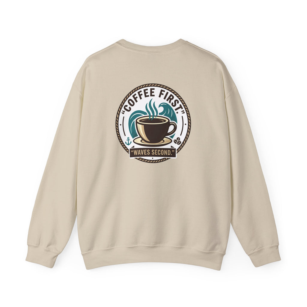 Coffee First Waves Second Crewneck