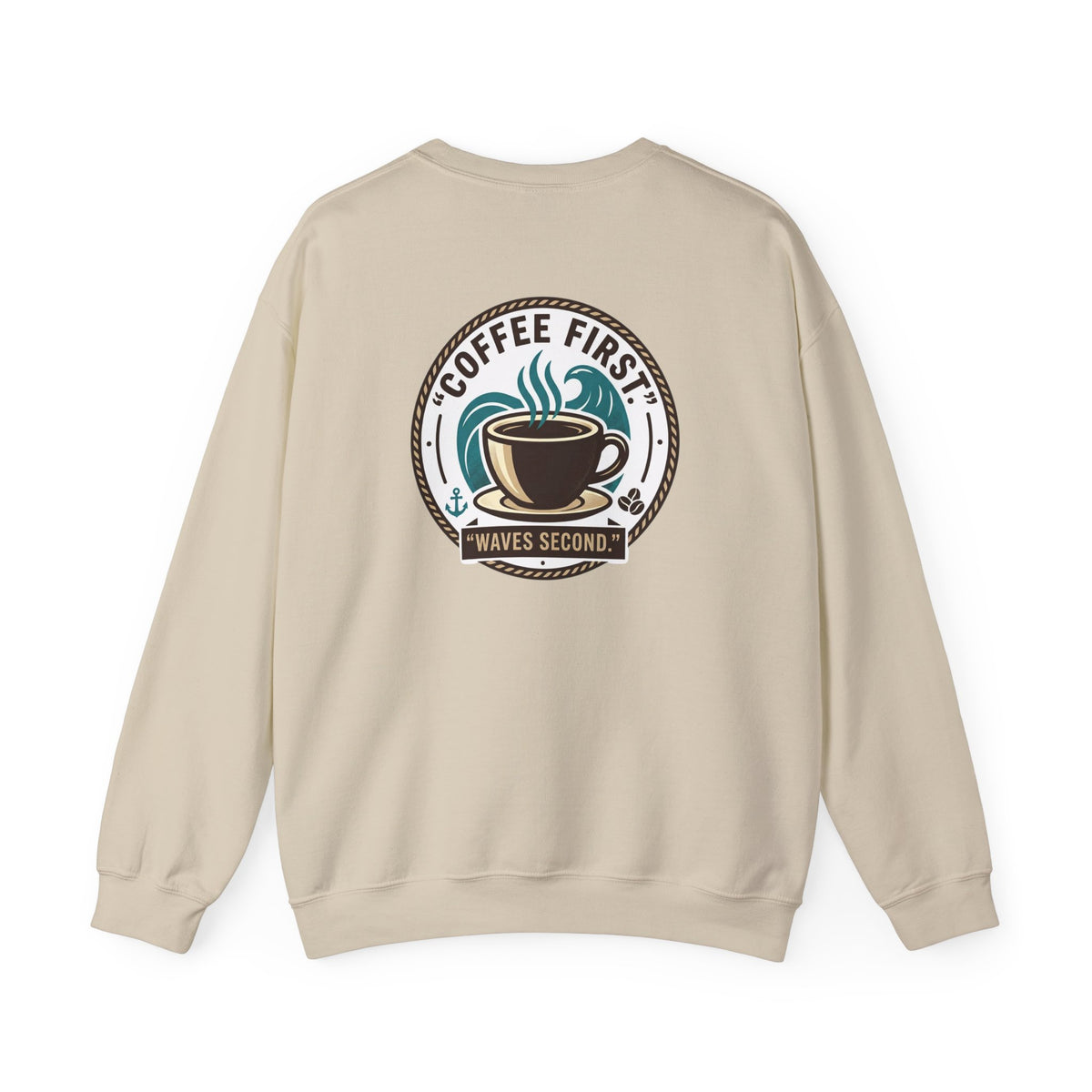 Coffee First Waves Second Crewneck