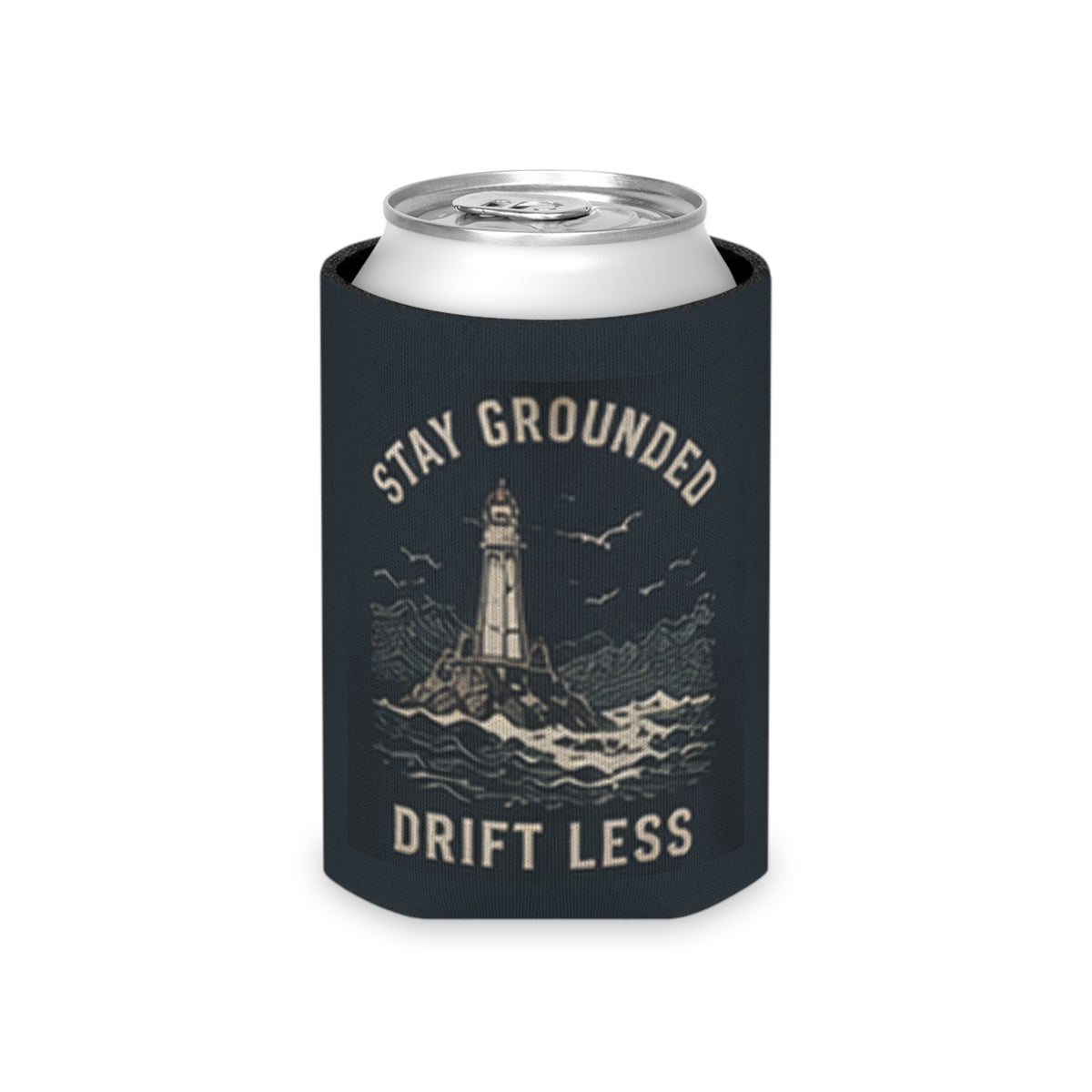 Stay Grounded Drift Less Can Koozie