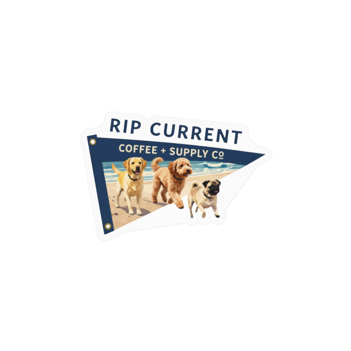 Dogs Pennant Sticker