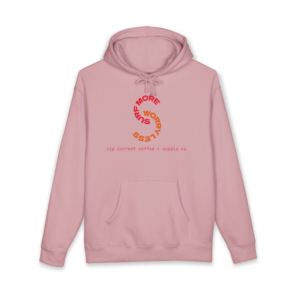 Surf More Worry Less Original Logo Hoodie