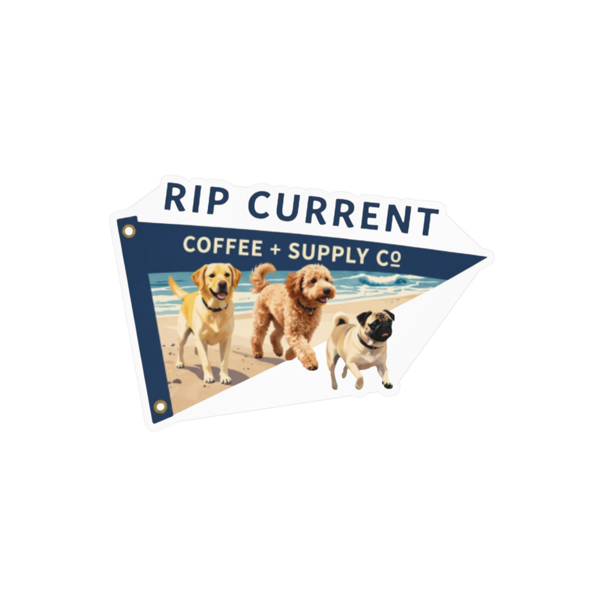 Dogs Pennant Sticker
