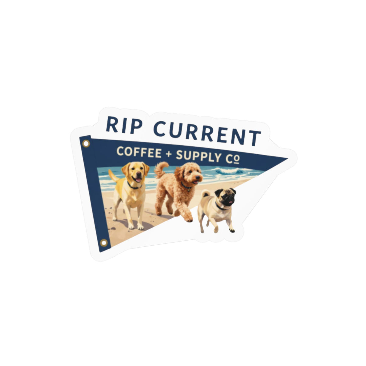 Dogs Pennant Sticker