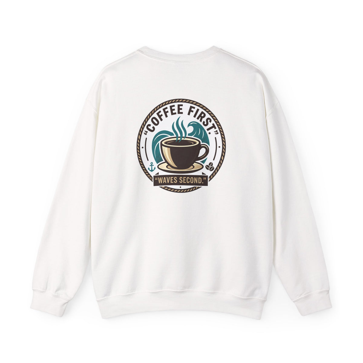 Coffee First Waves Second Crewneck