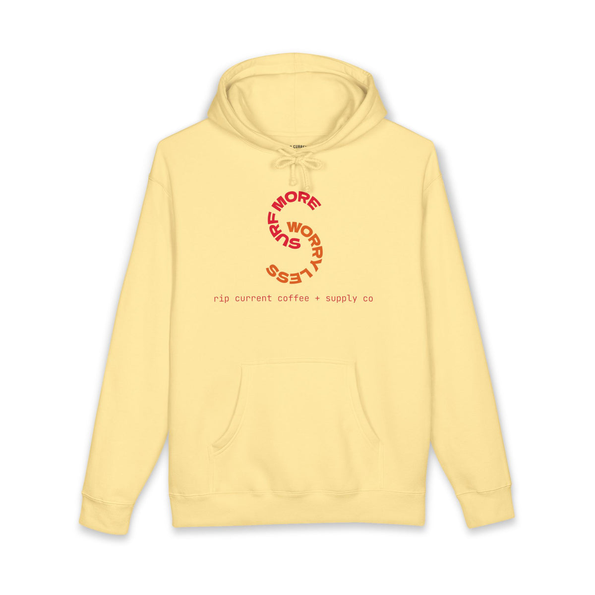 Surf More Worry Less Original Logo Hoodie