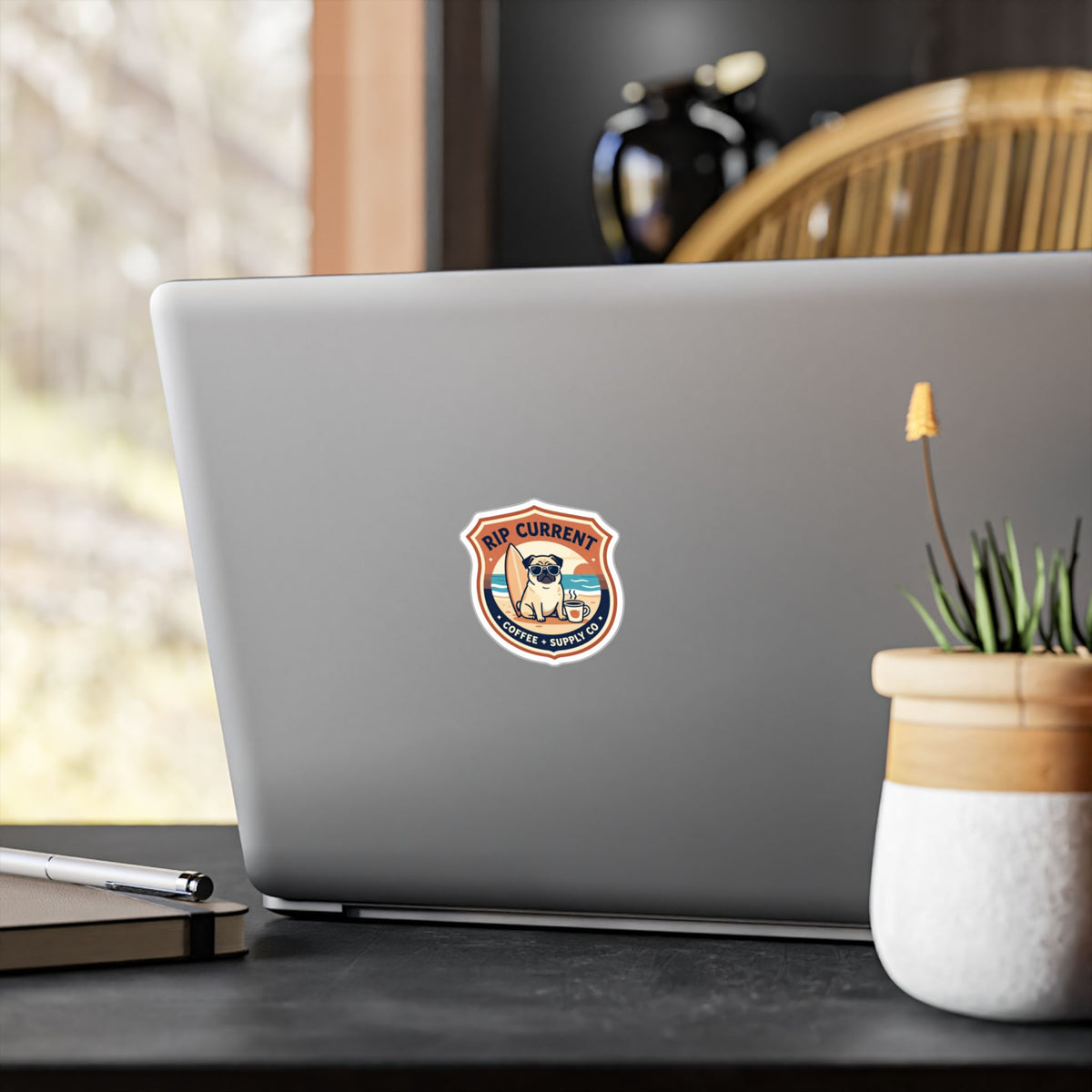 Pug Sunglasses Badge Sticker