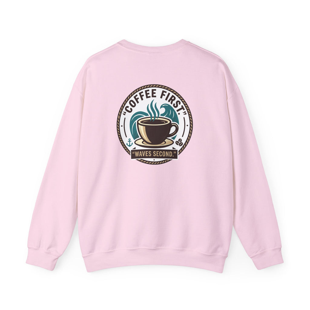 Coffee First Waves Second Crewneck
