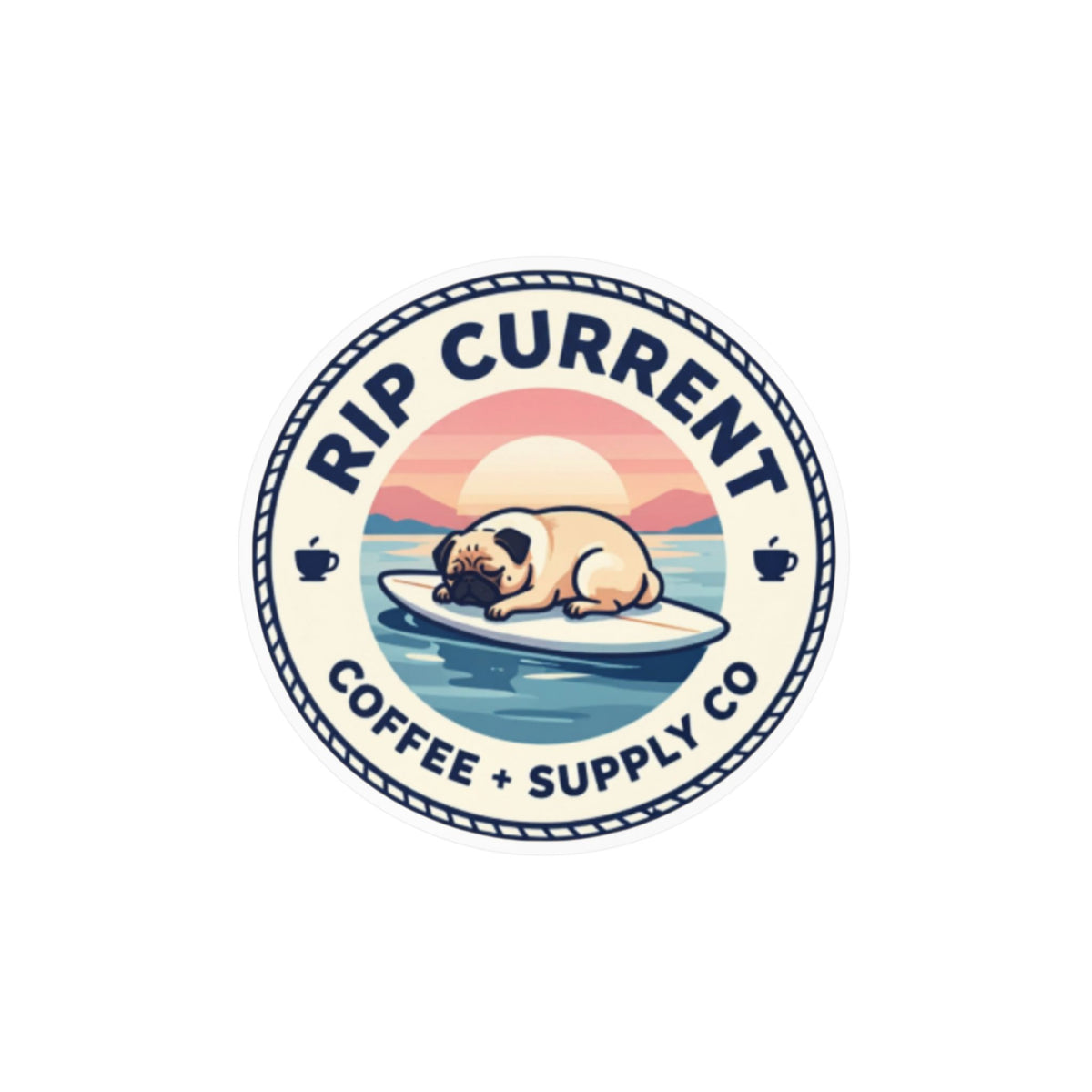 Sleeping Pug Sticker