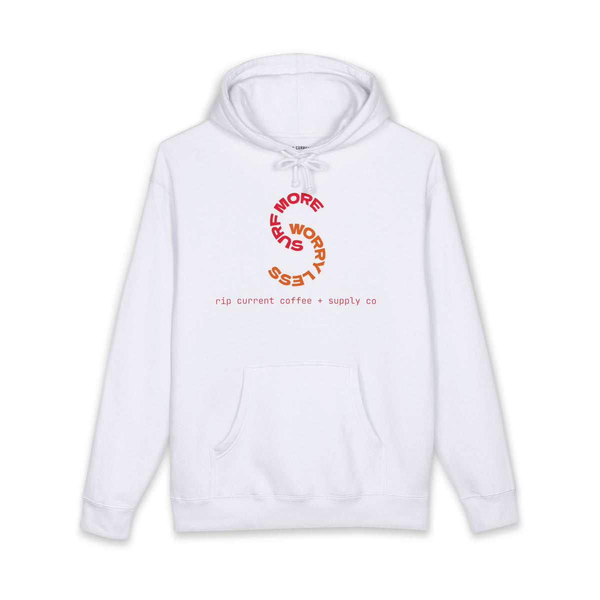 Surf More Worry Less Original Logo Hoodie