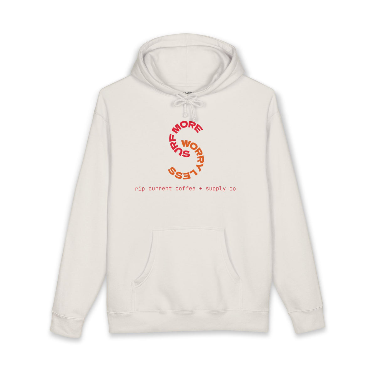 Surf More Worry Less Original Logo Hoodie