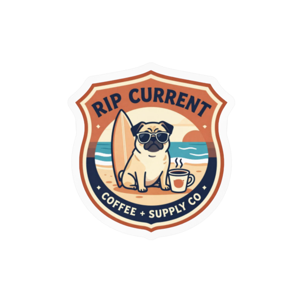 Pug Sunglasses Badge Sticker