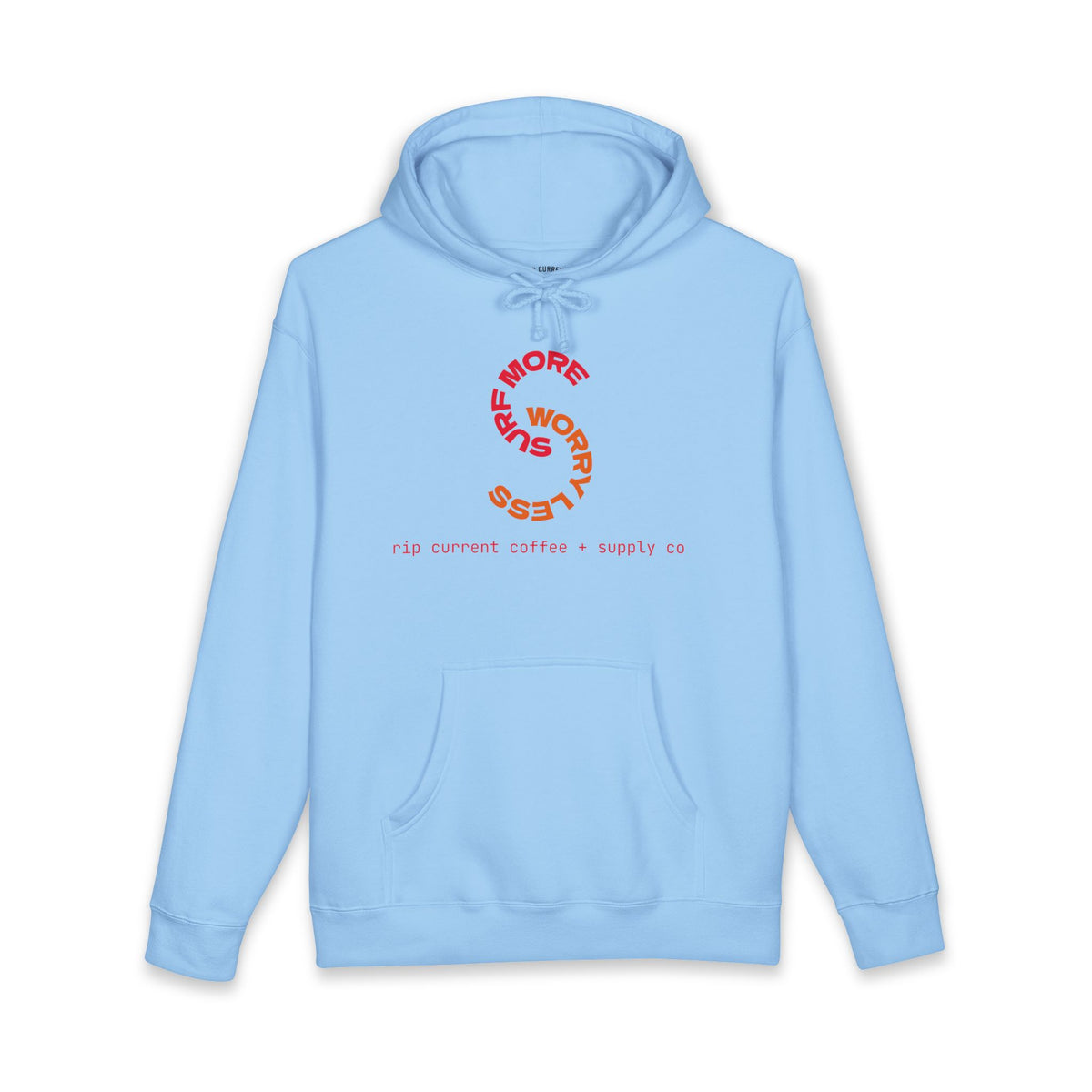 Surf More Worry Less Original Logo Hoodie