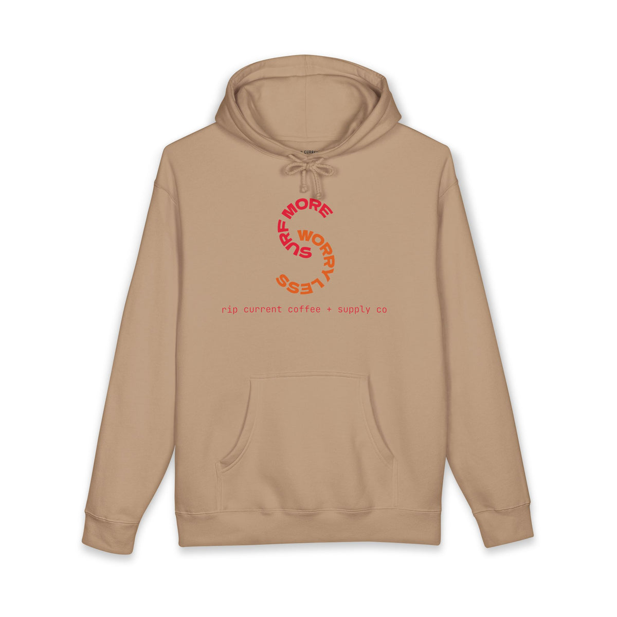 Surf More Worry Less Original Logo Hoodie